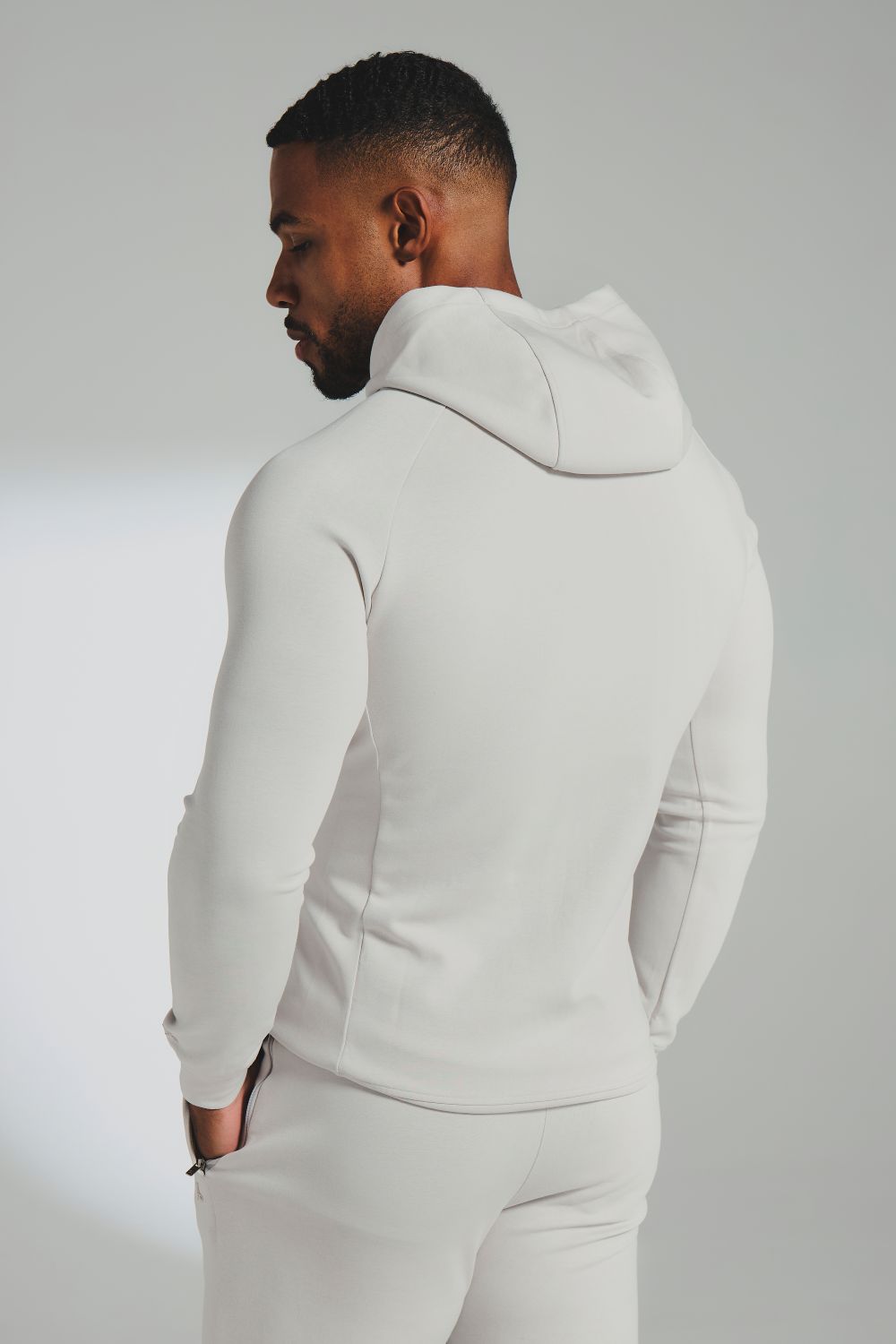 Interlock Hoodie Sweat in Alabaster