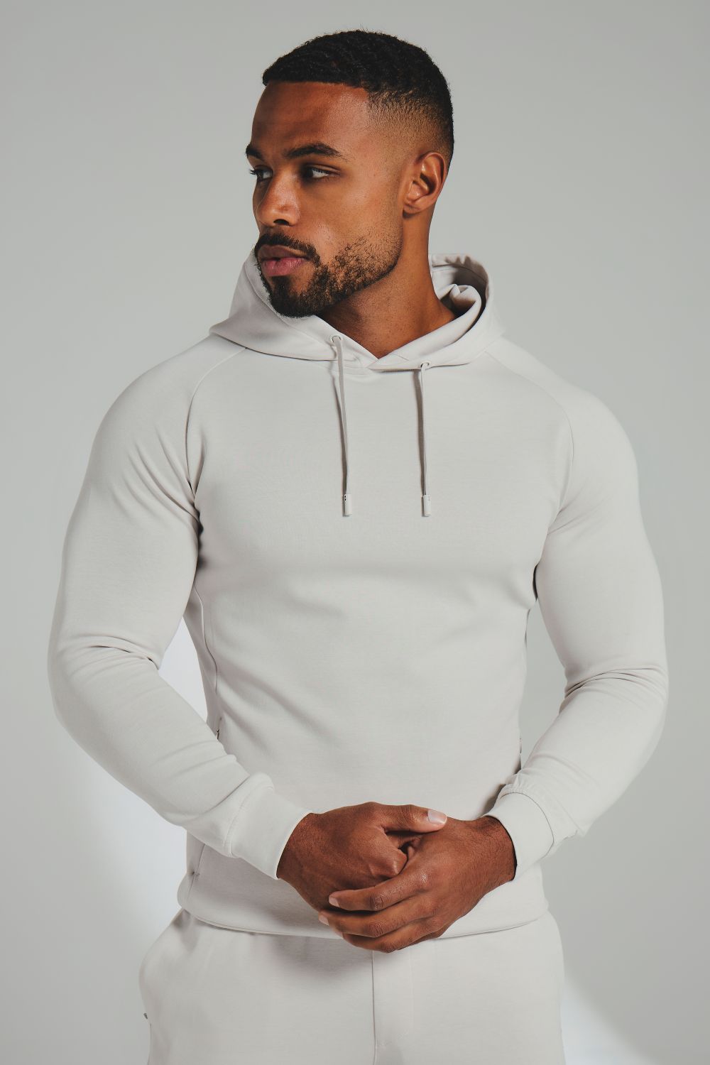 Interlock Hoodie Sweat in Alabaster