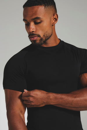 Interlock Jersey T-Shirt in Black