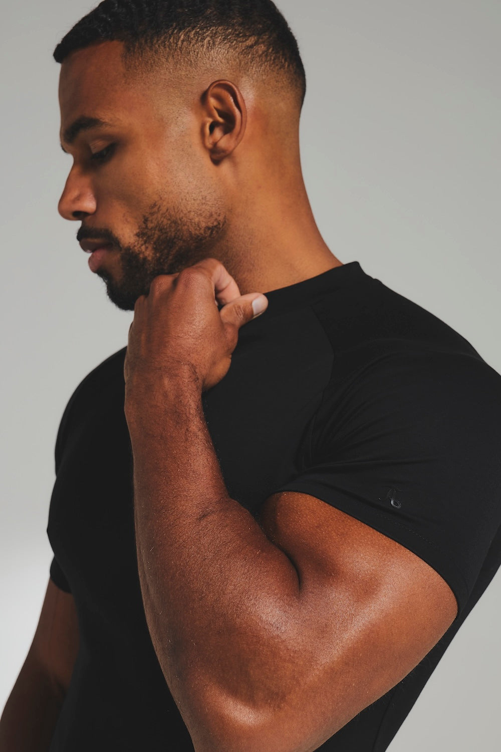 Interlock Jersey T-Shirt in Black