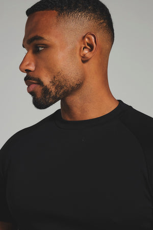 Interlock Jersey T-Shirt in Black