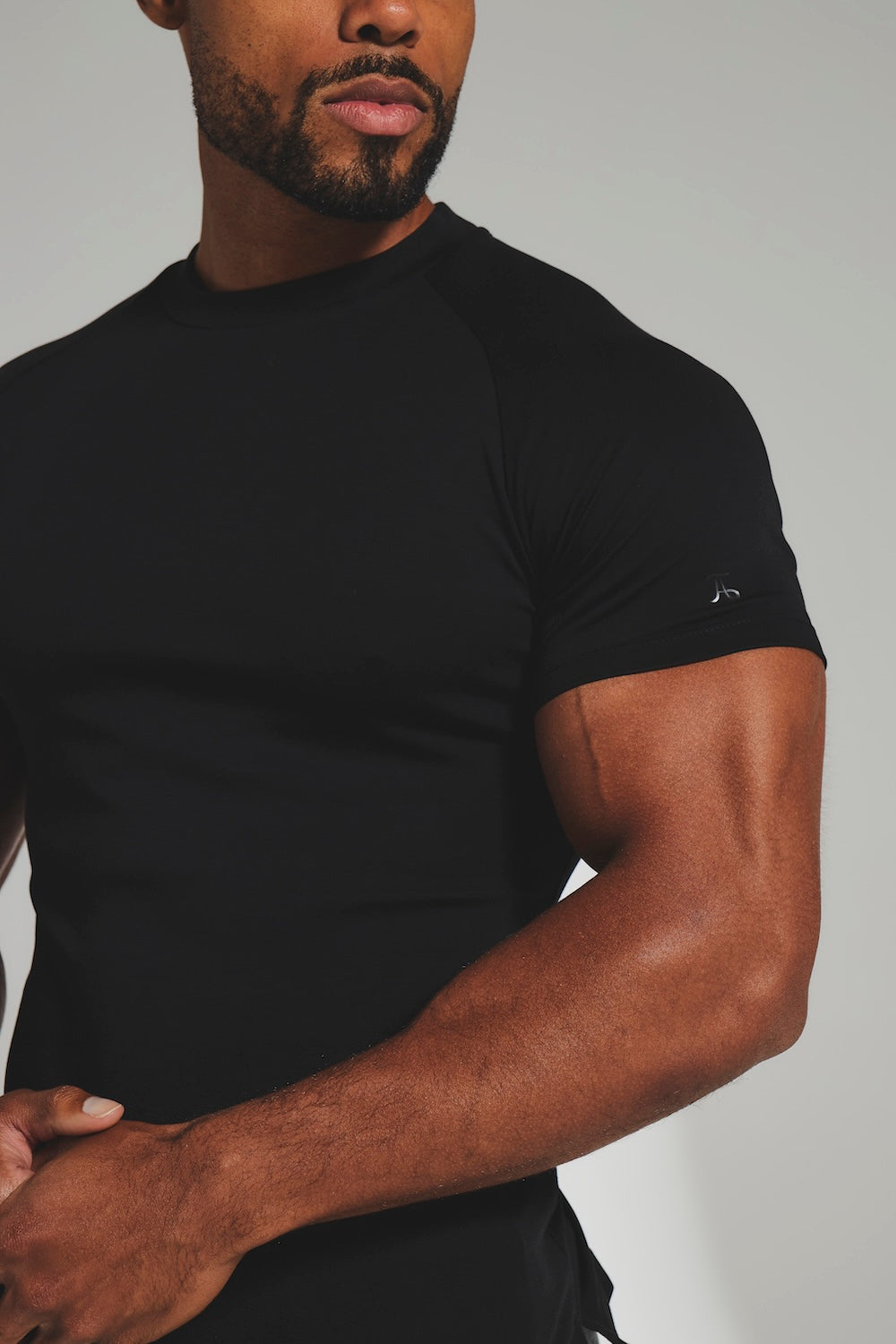 Interlock Jersey T-Shirt in Black