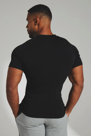 Interlock Jersey T-Shirt in Black