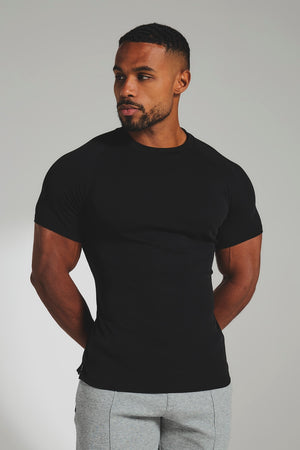 Interlock Jersey T-Shirt in Black