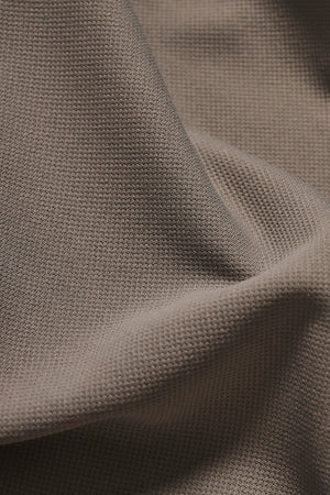 Textured Tipped T-Shirt in Mocha with Navy & Brown Tipping