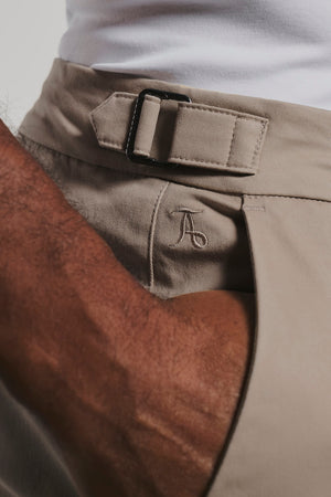 Smart Chino Side Adjuster Pants in Stone