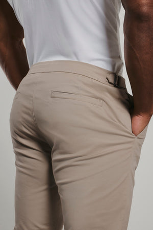 Smart Chino Side Adjuster Pants in Stone