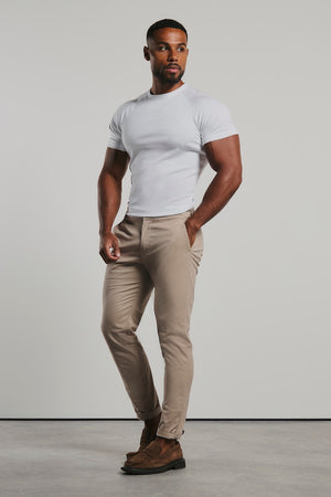 Smart Chino Side Adjuster Pants in Stone