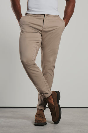 Smart Chino Side Adjuster Pants in Stone