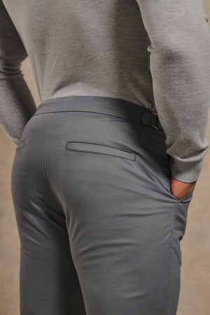 Smart Chino Side Adjuster Pants in Dark Grey