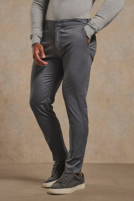Smart Chino Side Adjuster Pants in Dark Grey