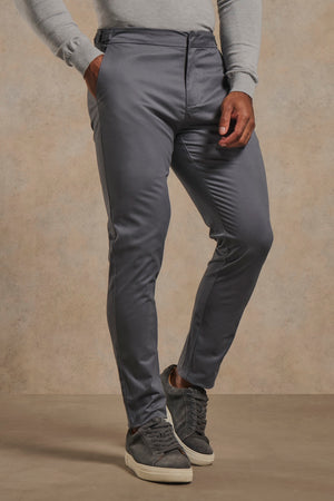 Smart Chino Side Adjuster Pants in Dark Grey