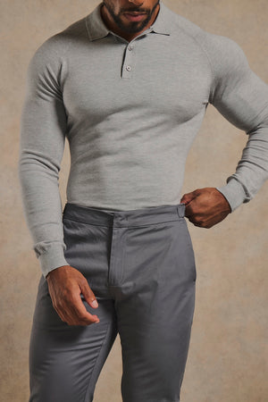 Smart Chino Side Adjuster Pants in Dark Grey