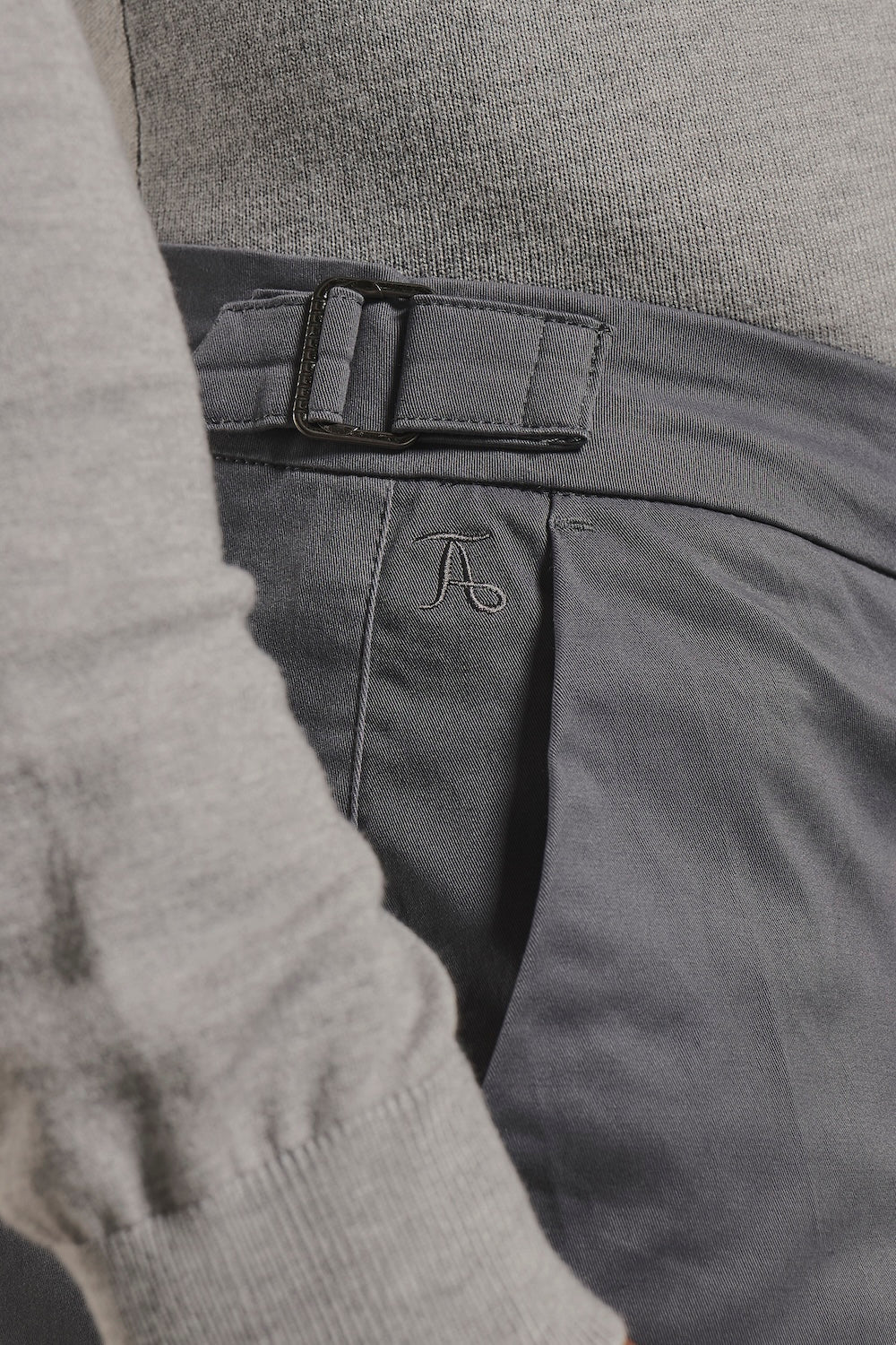 Smart Chino Side Adjuster Pants in Dark Grey
