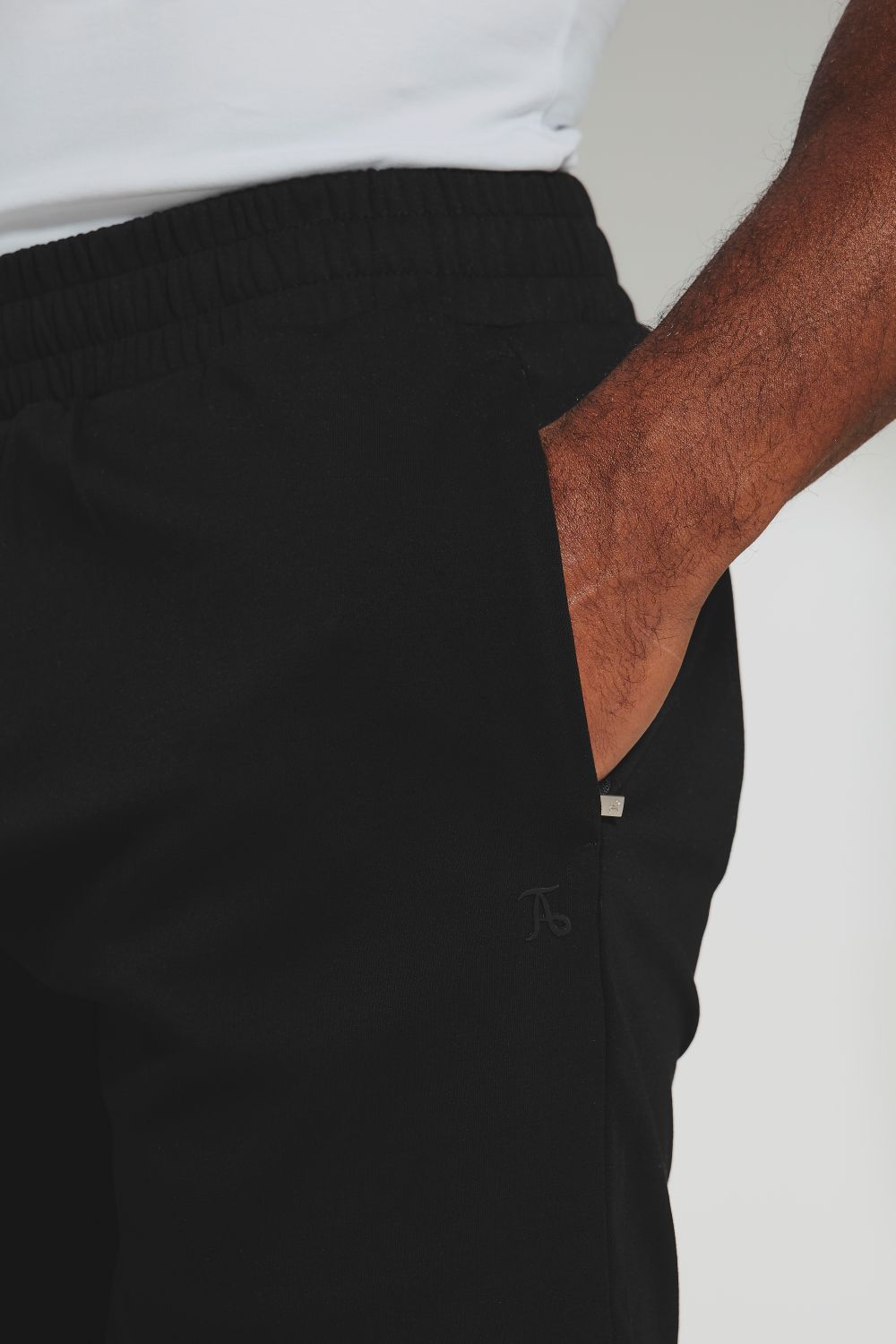 Interlock Sweat Shorts in Black