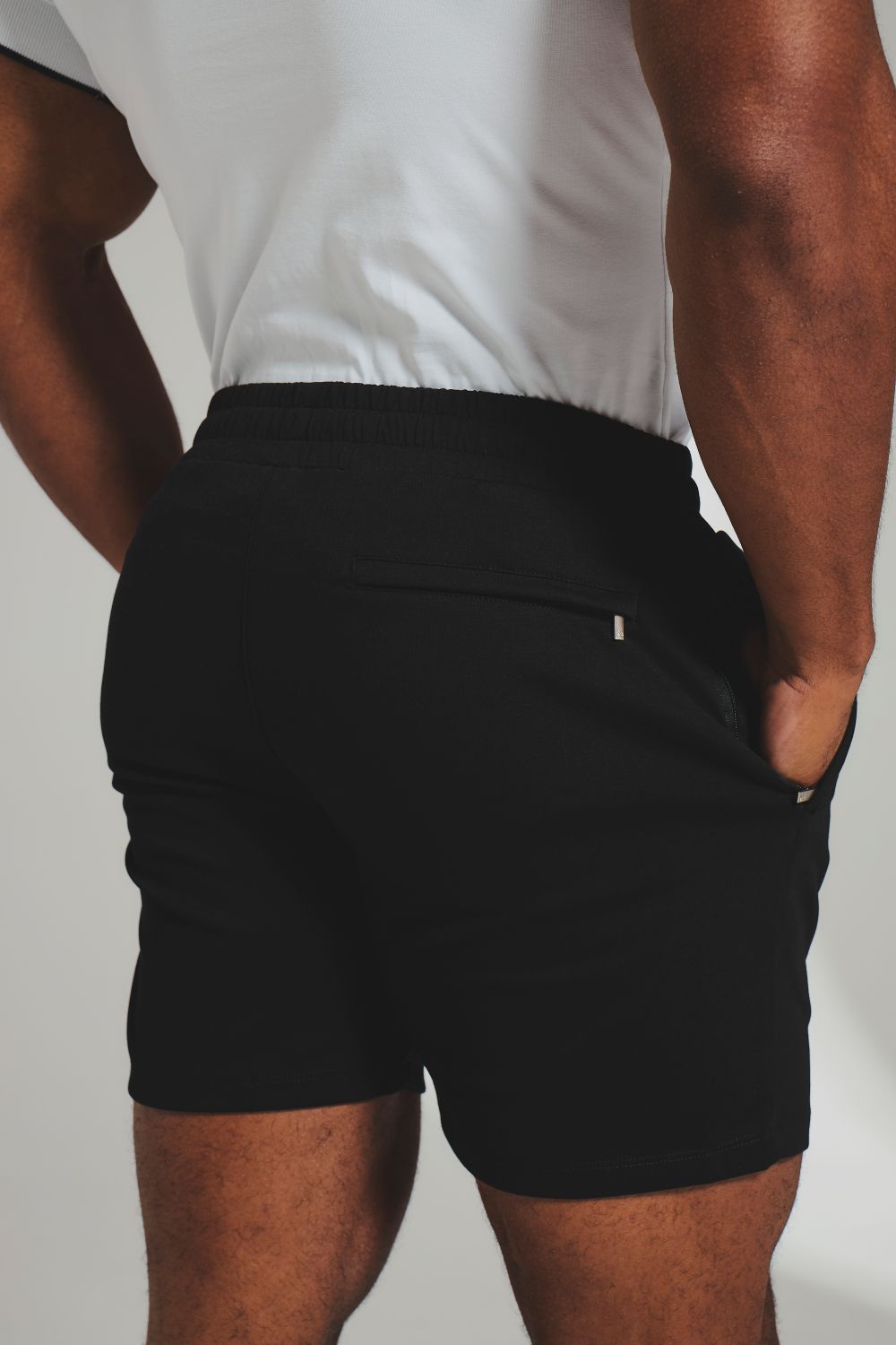 Interlock Sweat Shorts in Black