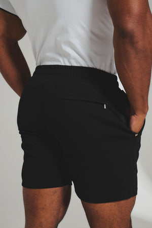 Interlock Sweat Shorts in Black