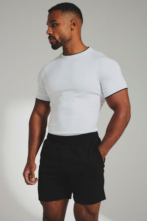 Interlock Sweat Shorts in Black