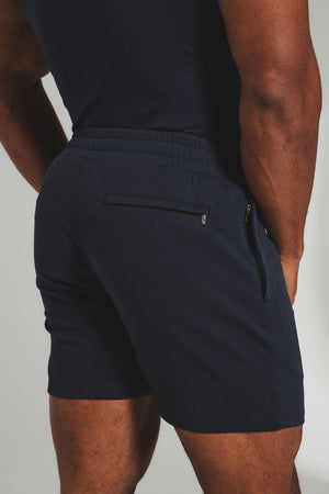 Interlock Sweat Shorts in Navy