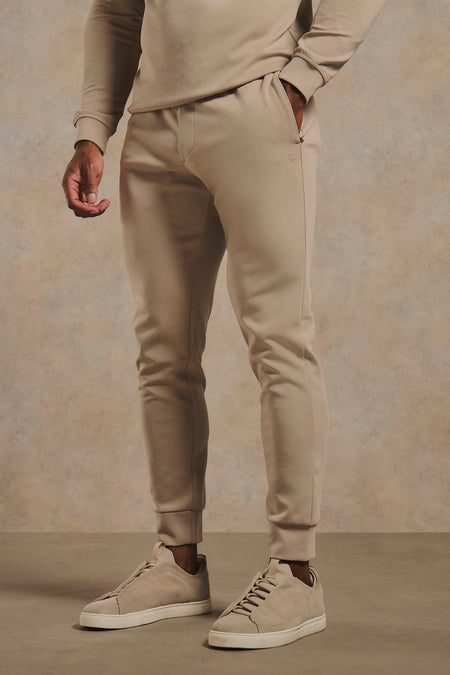 Interlock Sweat Joggers in Stone