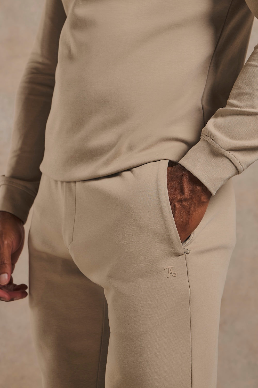 Interlock Sweat Joggers in Stone