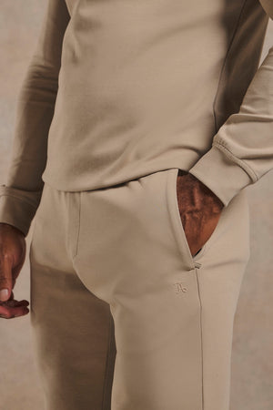 Interlock Sweat Joggers in Stone