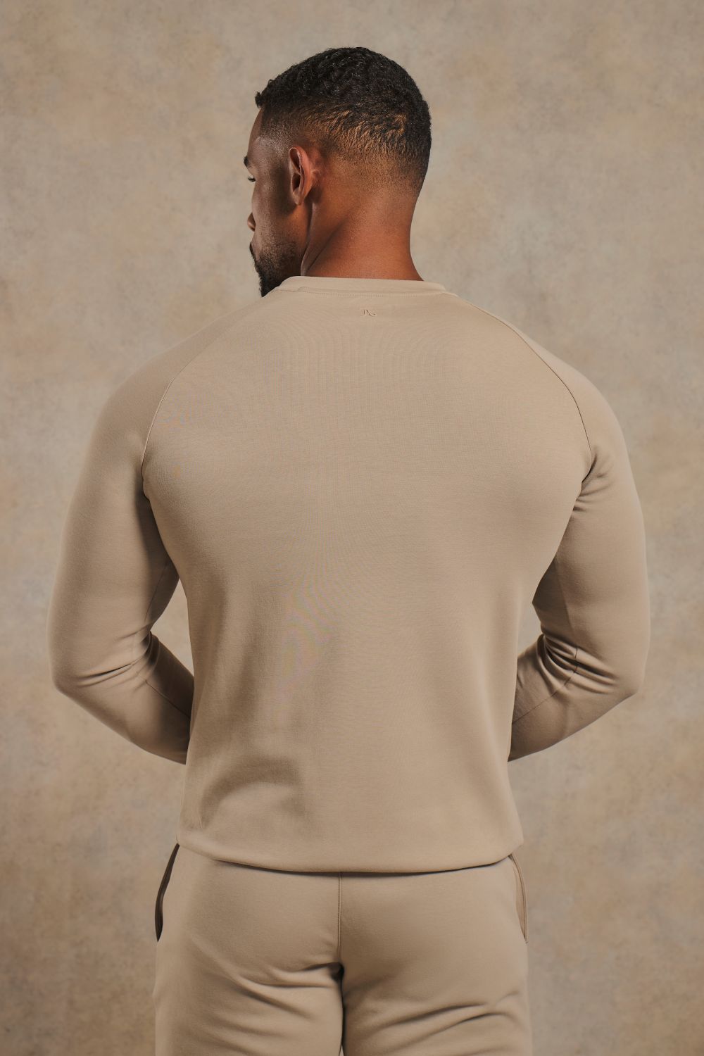 Interlock Crew Neck Sweat in Stone