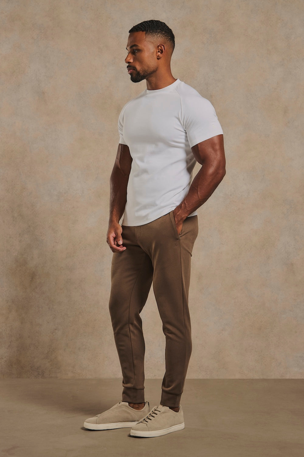 Interlock Sweat Joggers in Cappuccino