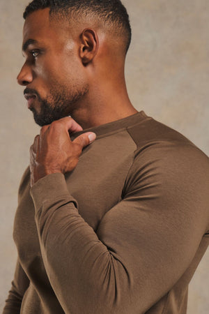 Interlock Crew Neck Sweat in Cappuccino