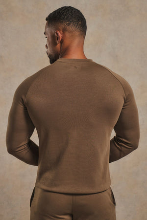 Interlock Crew Neck Sweat in Cappuccino