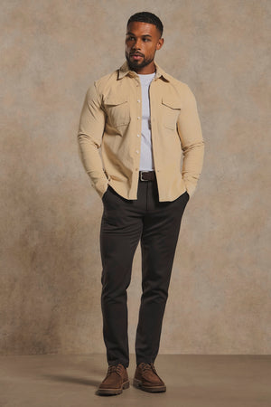 Cord Overshirt in Alabaster