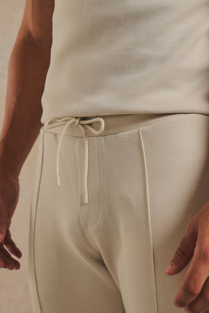 Luxe Sweat Smart Joggers in Chalk