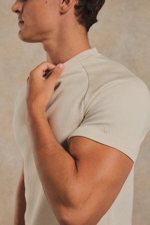 Luxe Sweat T-Shirt in Chalk