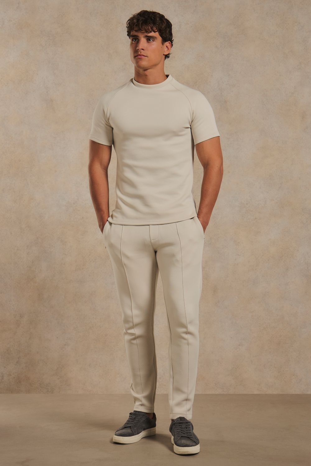 Luxe Sweat T-Shirt in Chalk