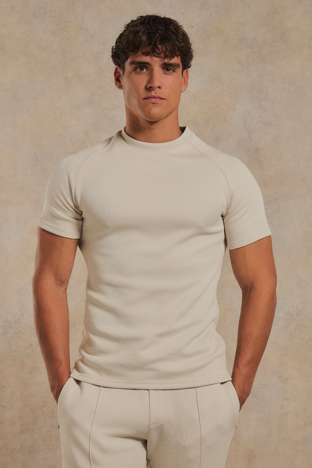 Luxe Sweat T-Shirt in Chalk