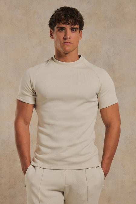Luxe Sweat T-Shirt in Chalk