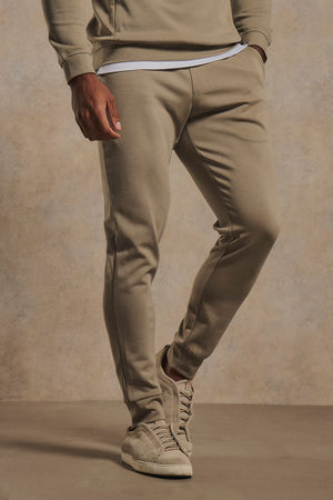 Interlock Sweat Joggers in Soft Khaki