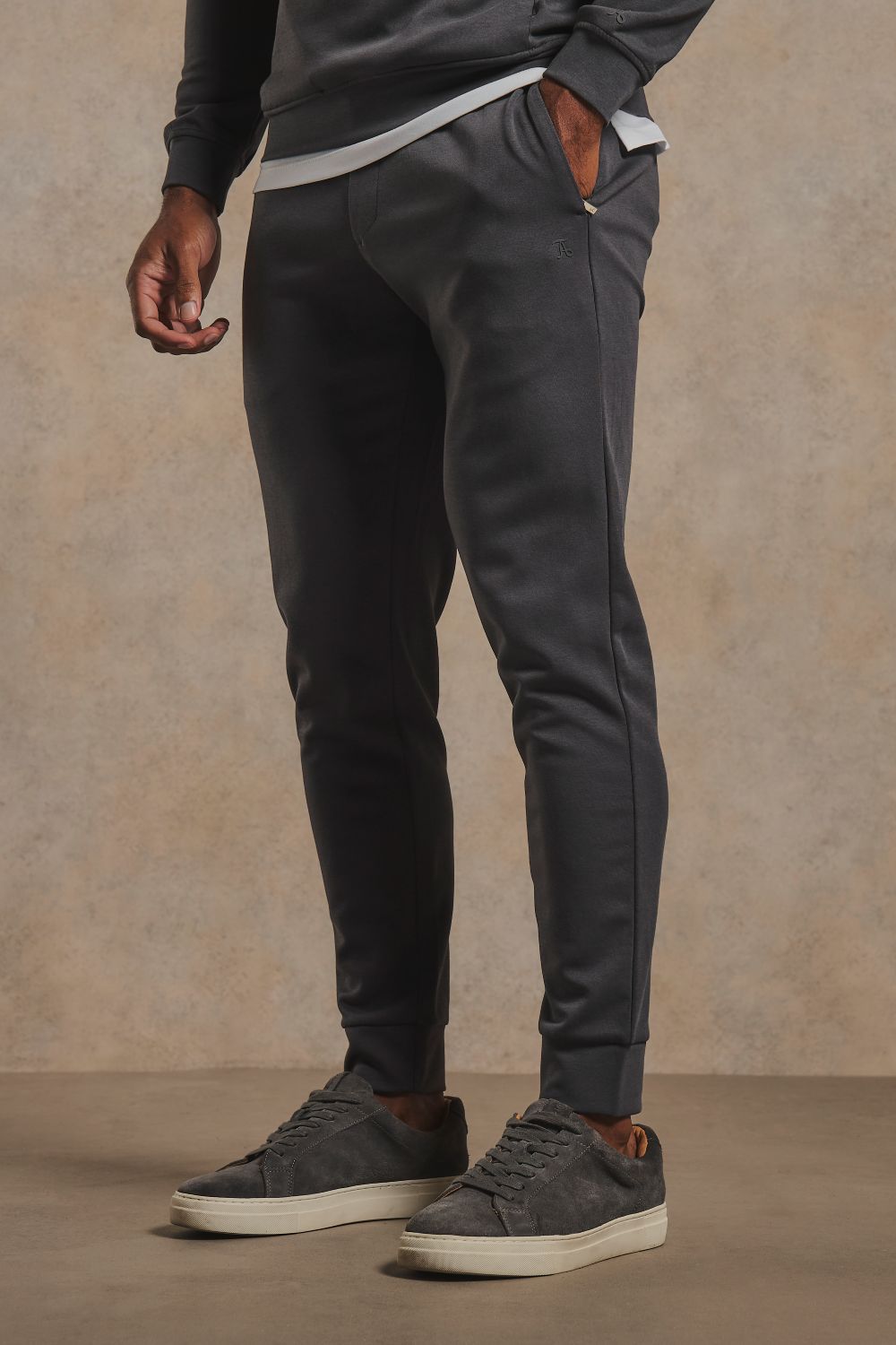 Interlock Sweat Joggers in Graphite