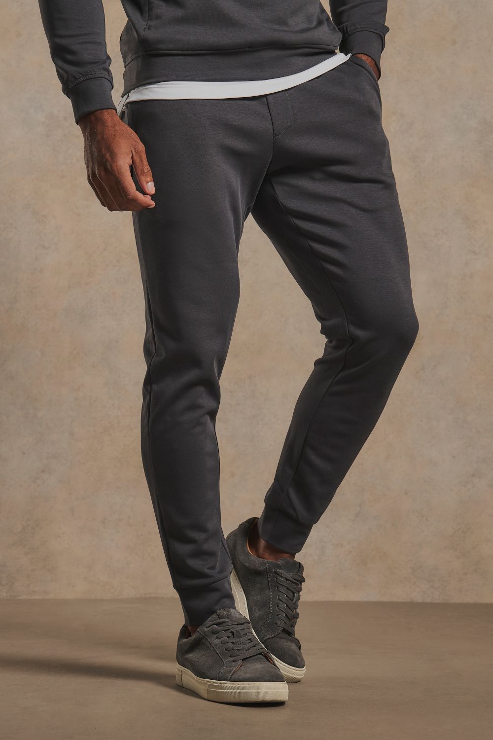 Interlock Sweat Joggers in Graphite