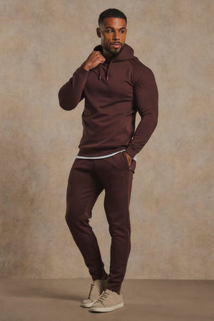 Interlock Hoodie Sweat in Raisin