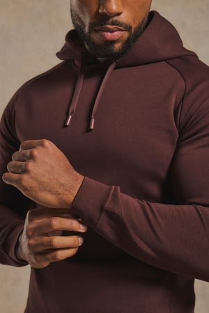 Interlock Hoodie Sweat in Raisin