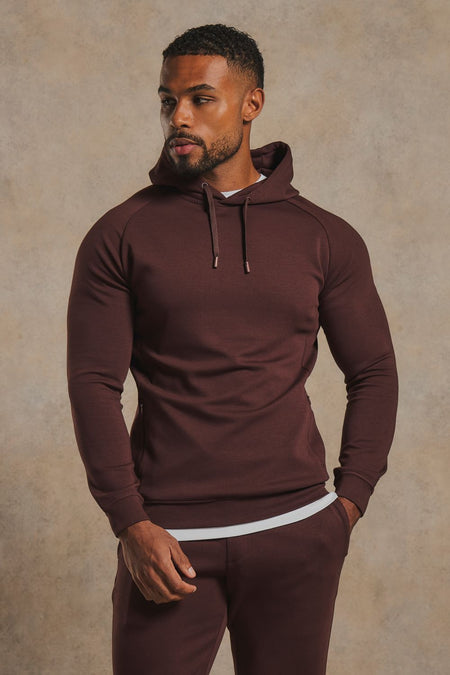 Interlock Hoodie Sweat in Raisin