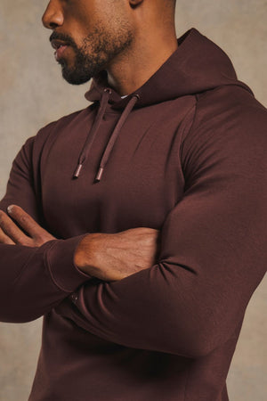 Interlock Hoodie Sweat in Raisin