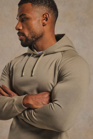 Interlock Hoodie Sweat in Soft Khaki