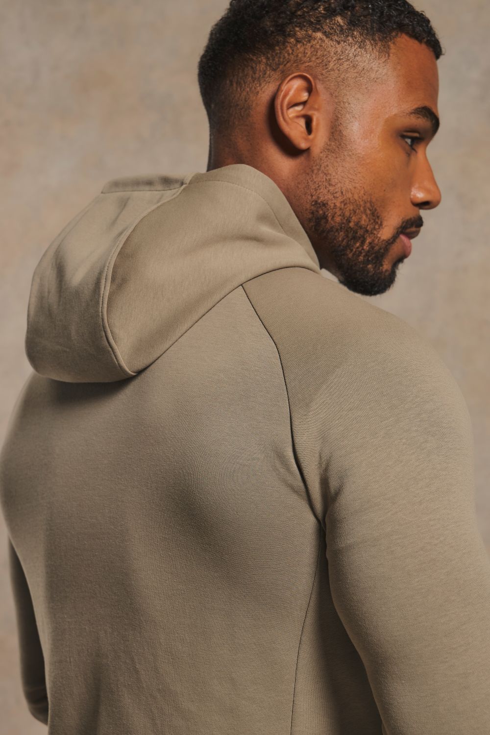 Interlock Hoodie Sweat in Soft Khaki
