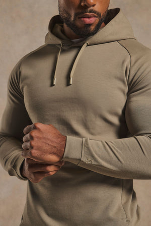 Interlock Hoodie Sweat in Soft Khaki