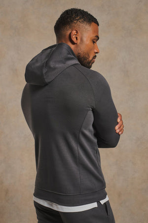 Interlock Hoodie Sweat in Graphite