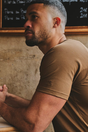 Mercerised Cotton T-Shirt in Chestnut - TAILORED ATHLETE - USA