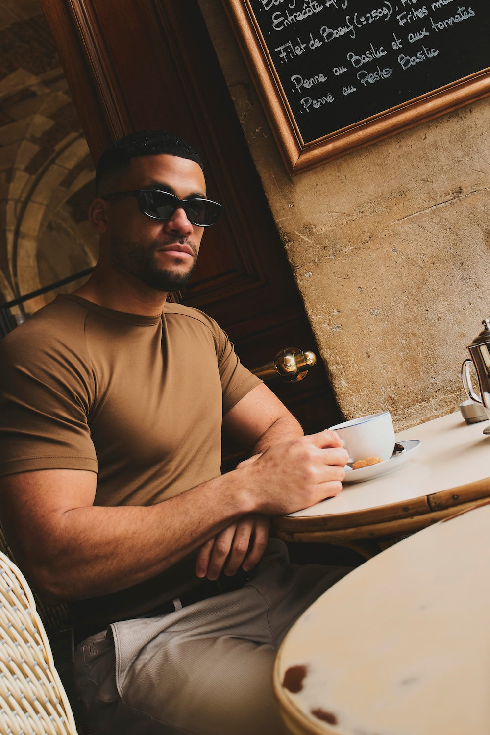 Mercerised Cotton T-Shirt in Chestnut - TAILORED ATHLETE - USA