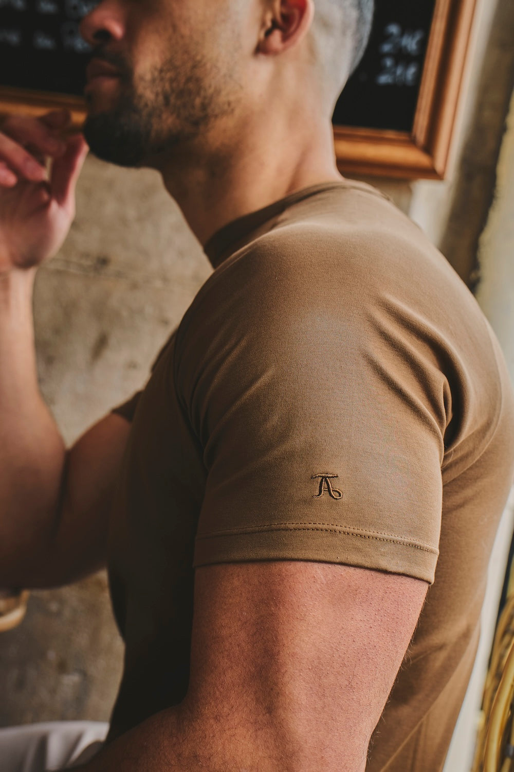Mercerised Cotton T-Shirt in Chestnut - TAILORED ATHLETE - USA